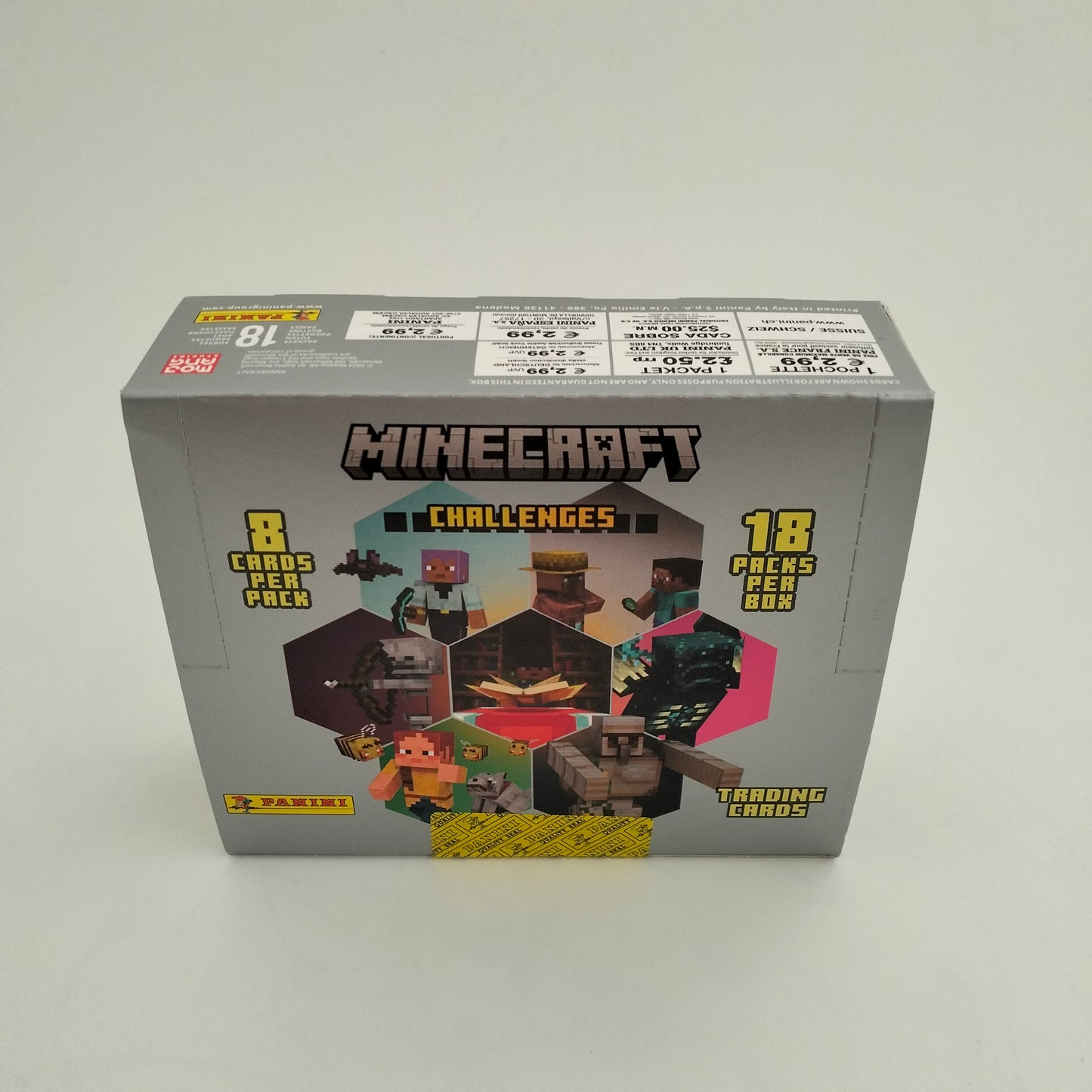 Panini Minecraft Challenges Caja 18 sobres