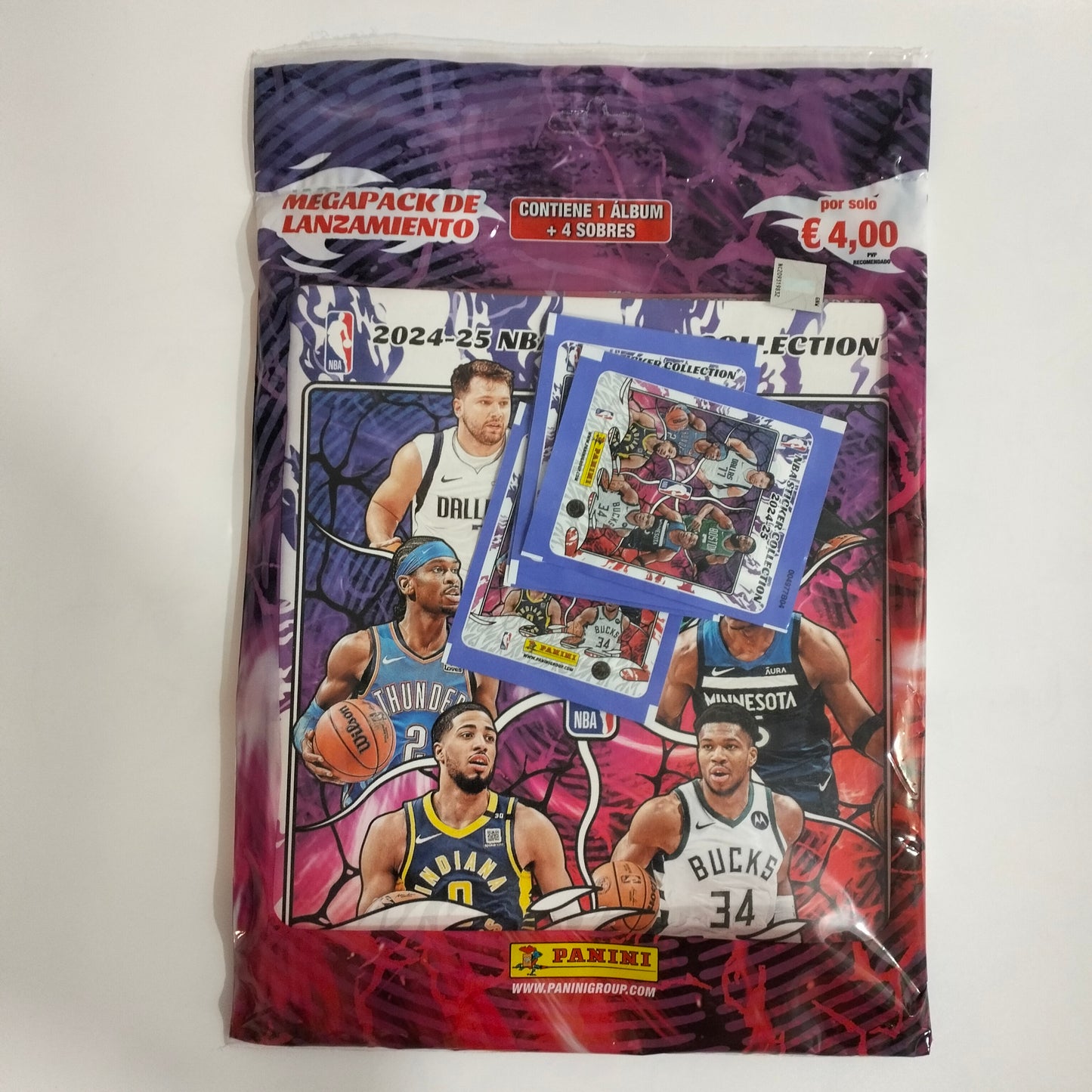 Panini NBA 2024-25 Album + 4 sobres