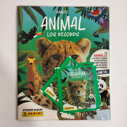Panini Mundo Animal Los Records Album + 4 sobres