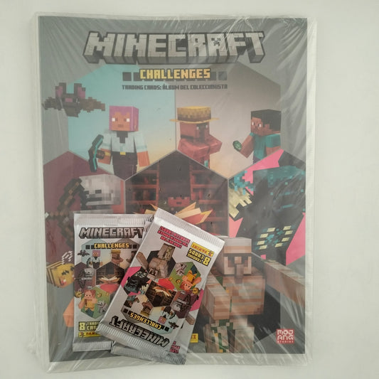 Panini Minecraft Challenges Archivador + 3 sobres
